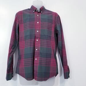 J. Crew Plaid Casual Slim Button Front Shirt